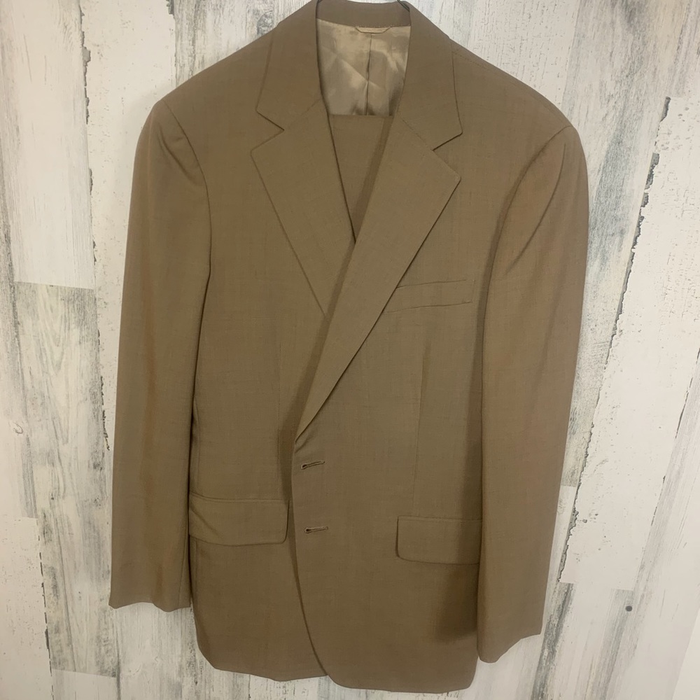 TAN DUNHILL TAILORED TWO PIECE SUIT